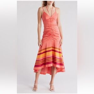 Veronica Beard Fitz High-Low Cotton Blend Dress